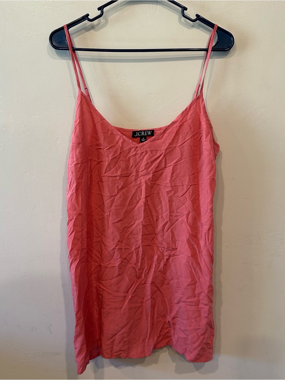 J.Crew Pink Solid Viscose Camisole Tank Top Spaghetti Strap Women’s M